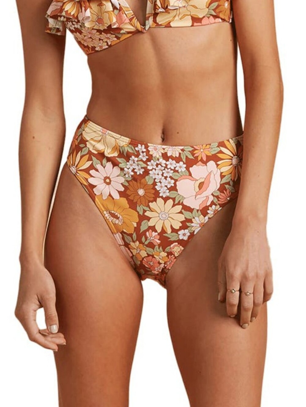 RARE NWT Billabong x The Salty Blonde "Back Then" High Maui bikini bottoms Sz Sm